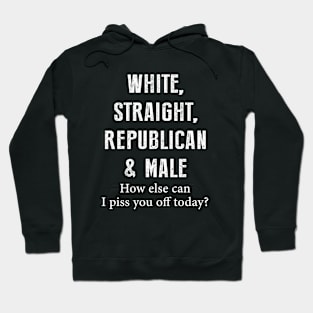 White, straight, republican and male Hoodie